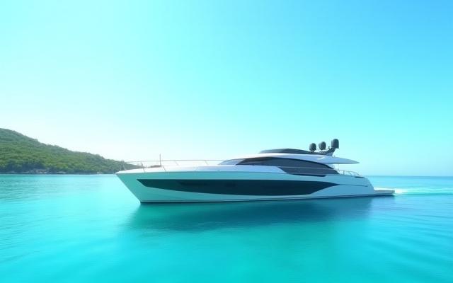 Yacht on pristine waters, representing Sirena Sweep's mission